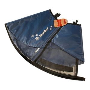 BING pets XL dog recovery cone cushioned washable hook & loop close, tie collar.
